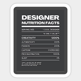 Designer Facts Sticker